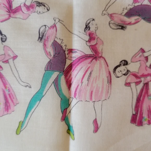 Ballerina Hankie ~ Handkerchief ~ Vintage ~ MCM ~ Pretty! - Picture 5 of 16